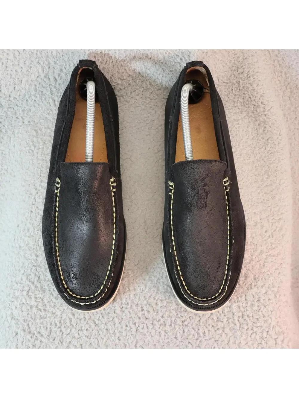 Polo Ralph Lauren Loafers Men 11.5 Suede Slip On Black